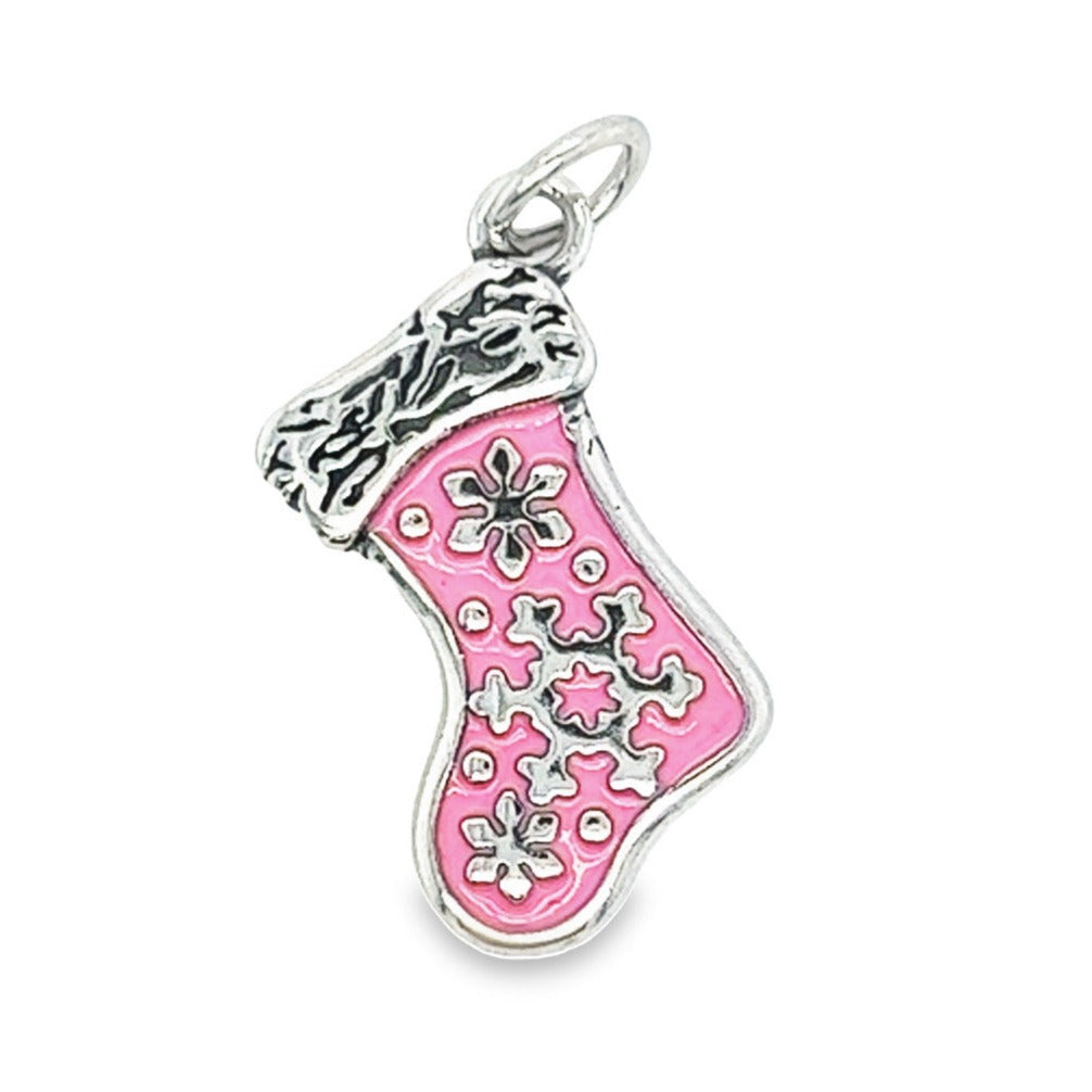 D1303 Pink Stocking Pendant