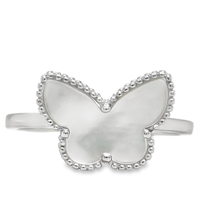 R9050 Pearl Butterfly  Ring