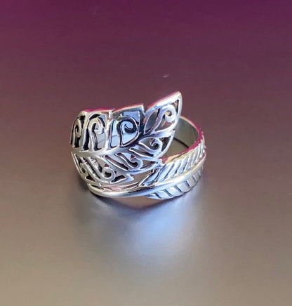 R9031 Leaves Wrap Ring