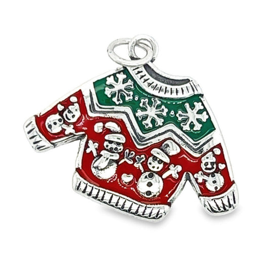 D1316 Red Green Christmas Sweater Pendant