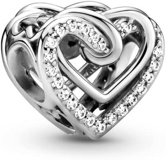 D1911 Double Heart Charm Pendant