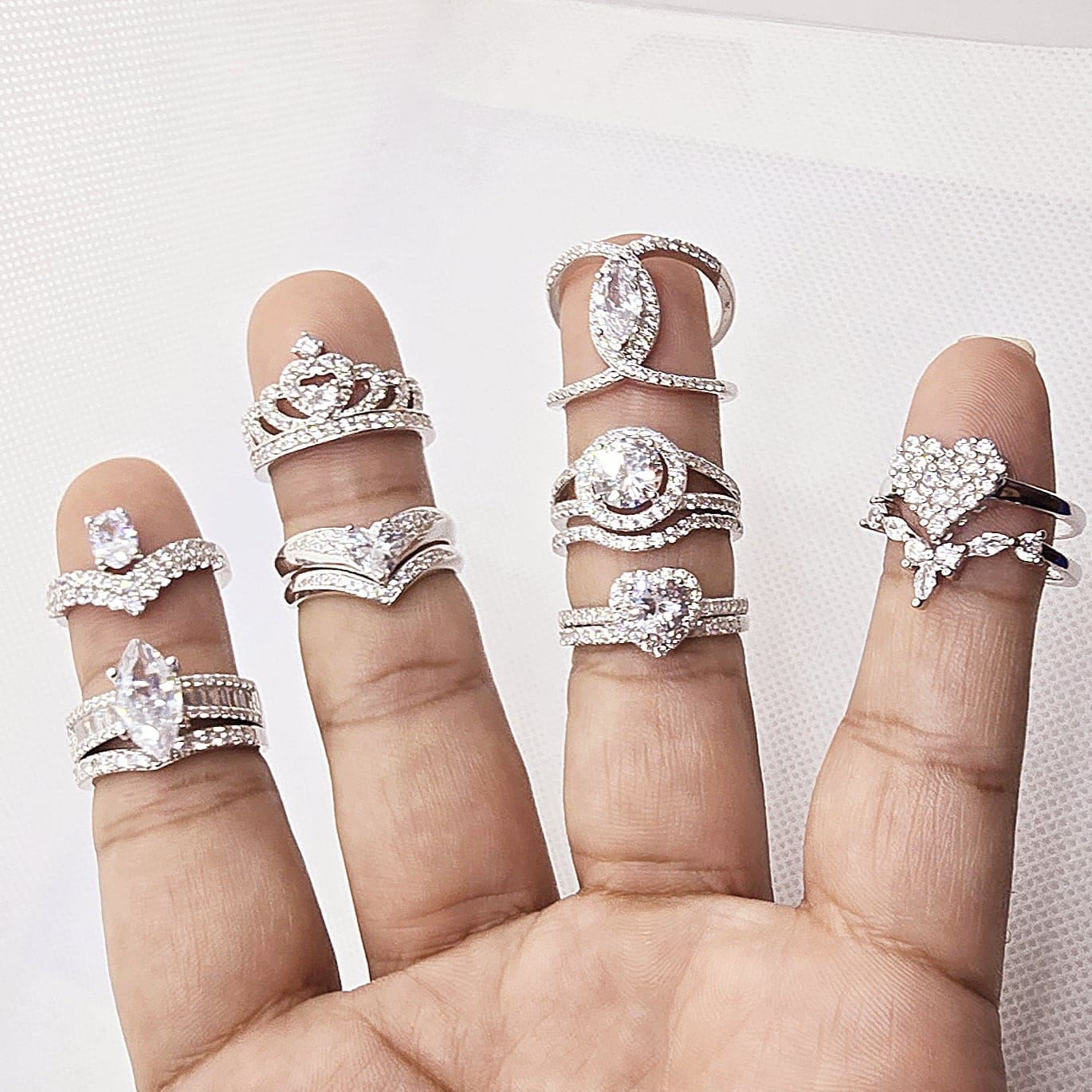 R959 Heart Shape Ring Set