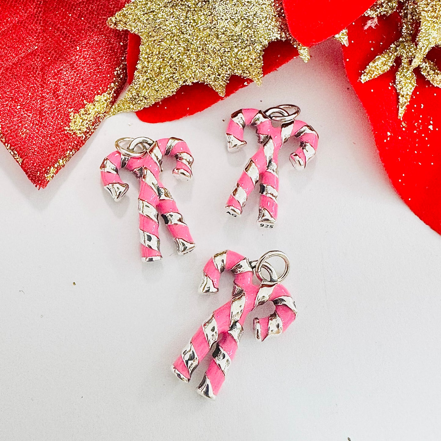 Pink Candy Cane Pendant