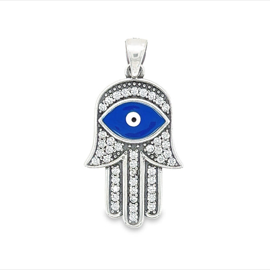 D11 Hand And Eye Blue Pendant