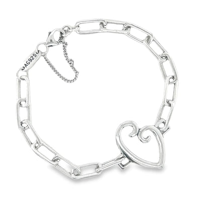 Heart Paper Clip Bracelet