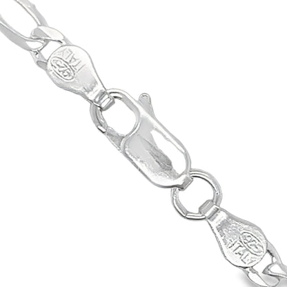 CA248 Figaro Fl Chain Necklace 4.5mm