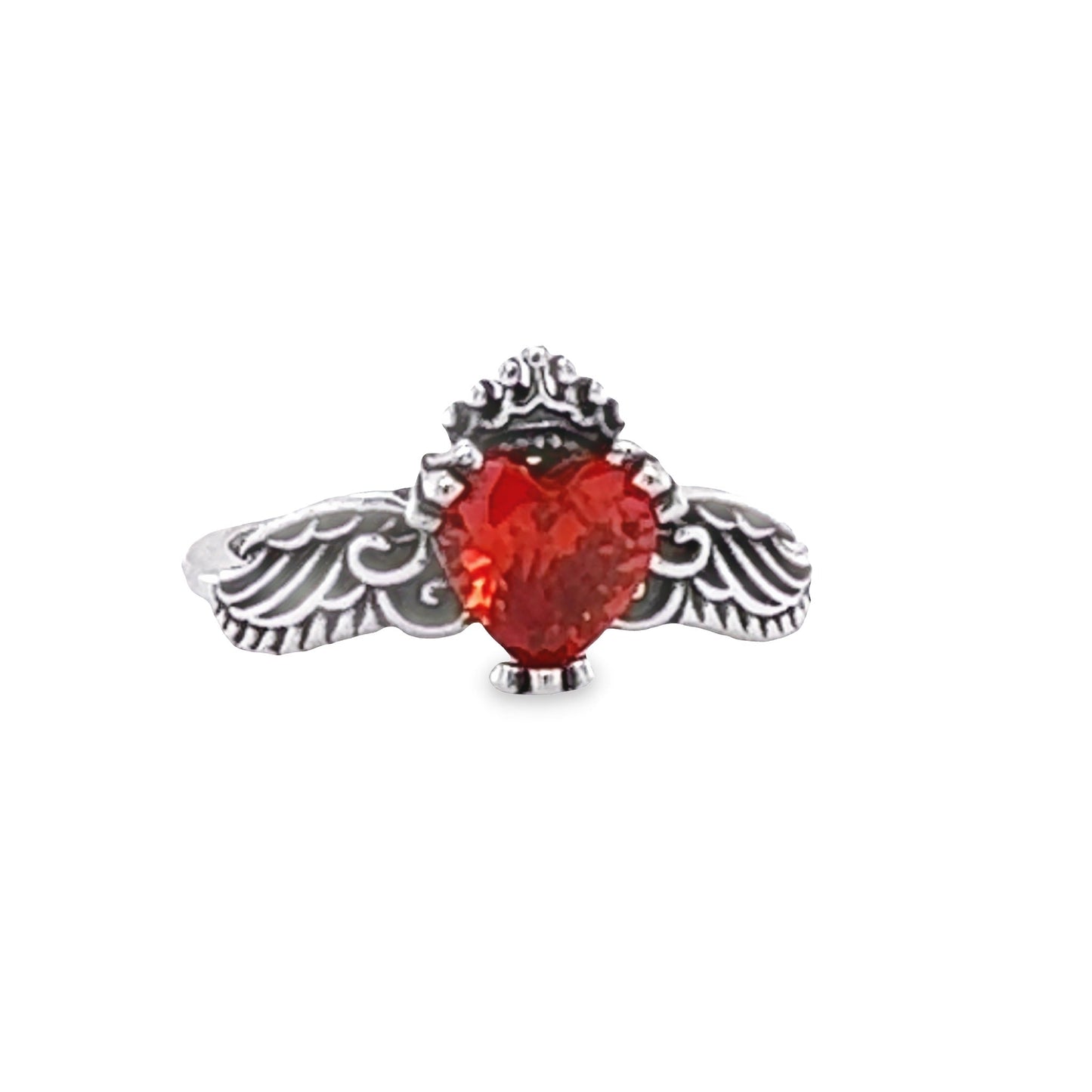 R9048 Red heart wing Ring