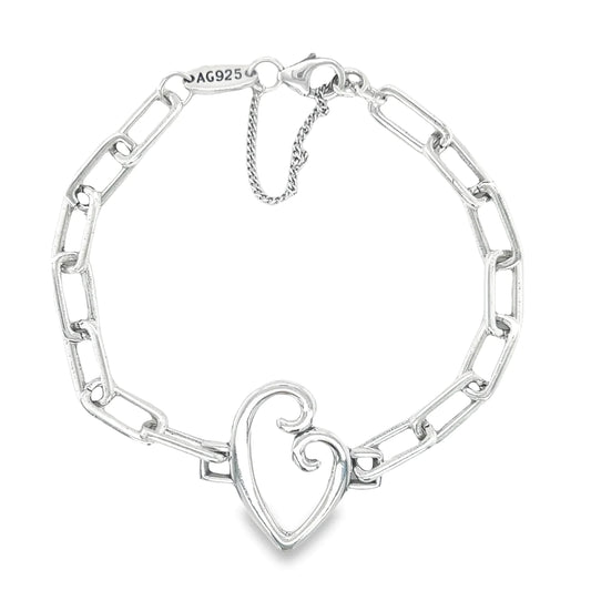 Heart Paper Clip Bracelet