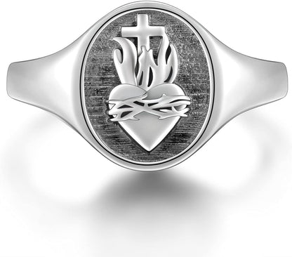 R922 Sacred Heart Ring