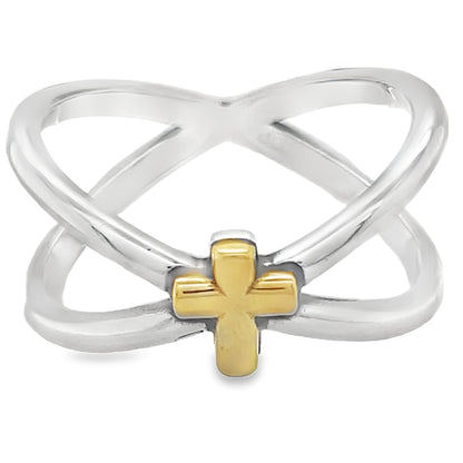 R889 Crossed Cross Ring