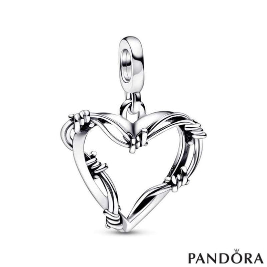 D1921 Thorn Heart Charm Pendant