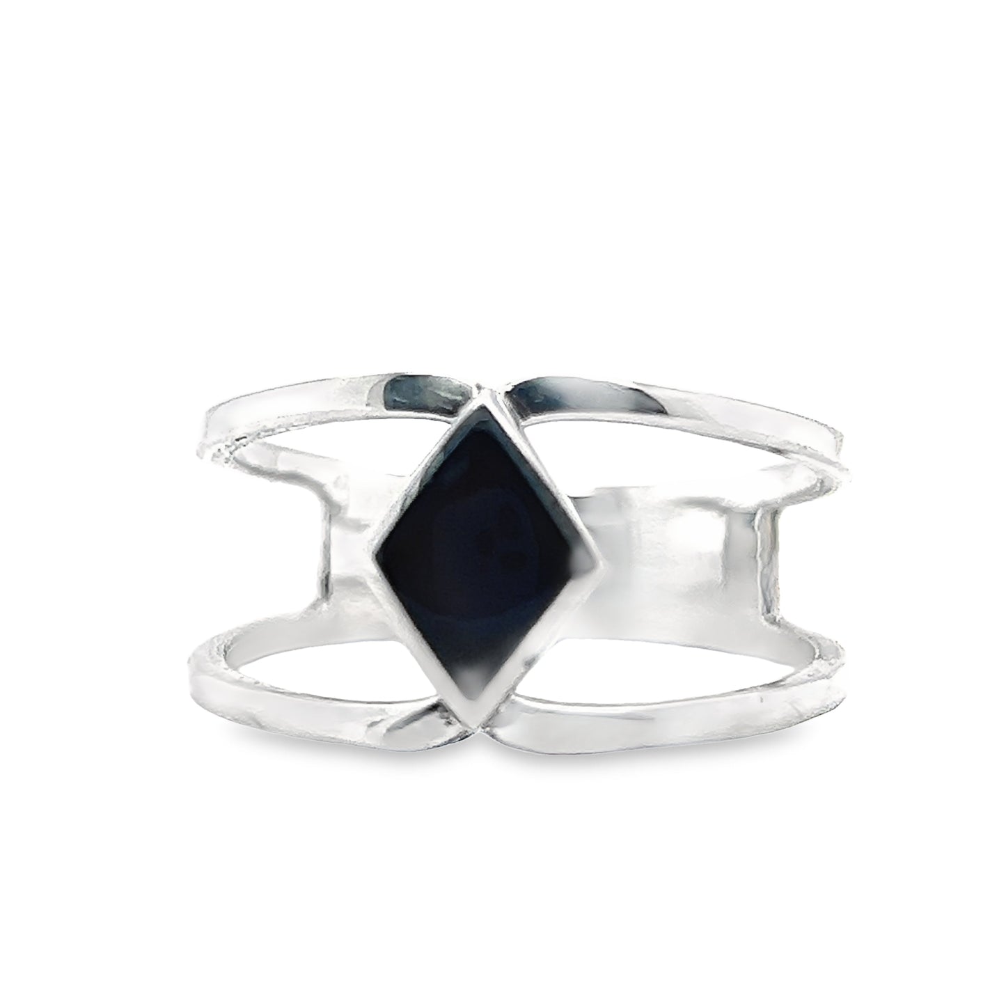 R236 Black Rhombus Ring