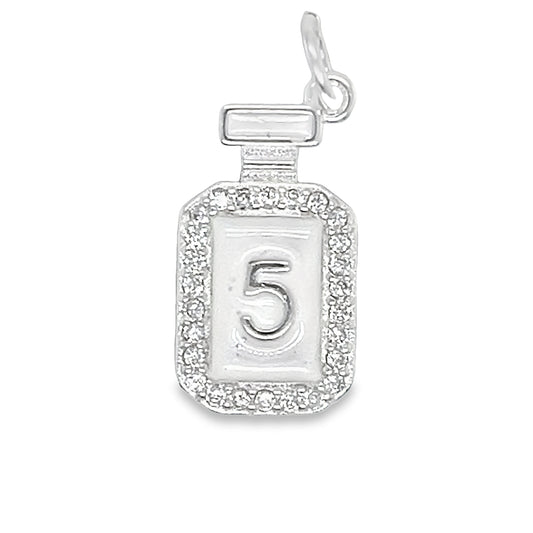 White Perfume Bottle Pendant