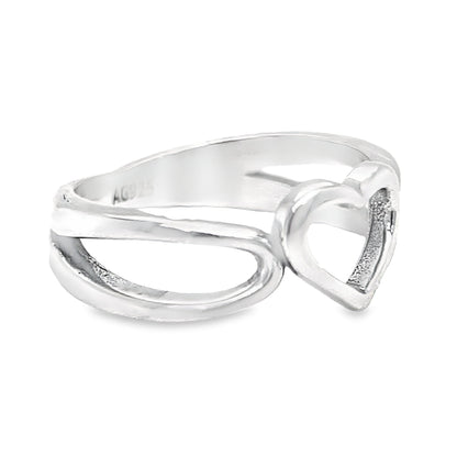 R831 Heart with infinite Back Ring