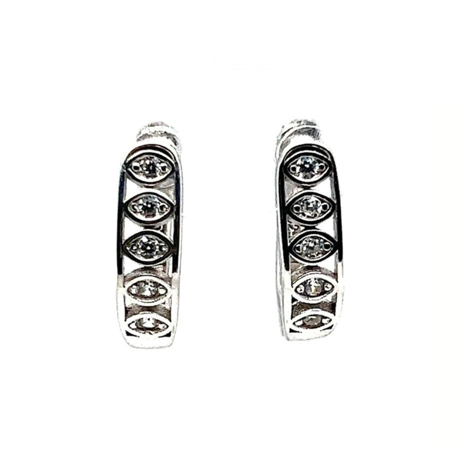 A244 CZ Pave Hoop Earrings