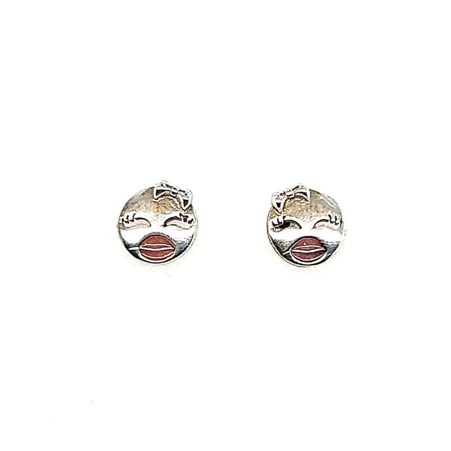 A280 Baby Girl's Face Post Earrings