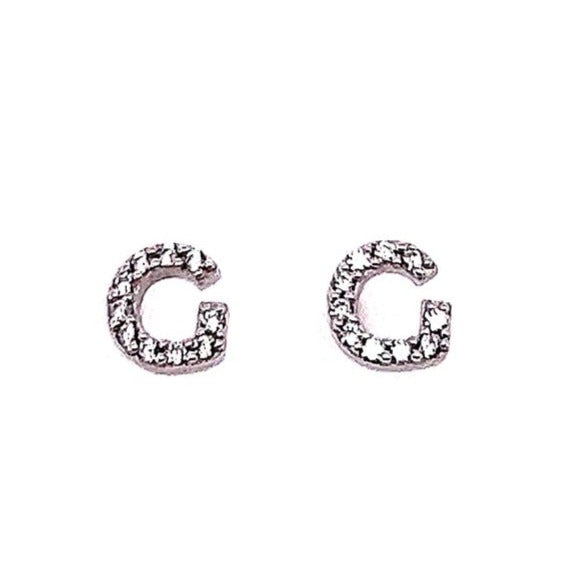 A325 Letter G Post Earrings