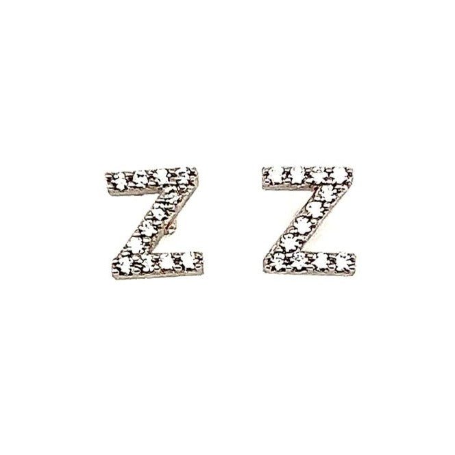 A327 Letter Z Post Earrings