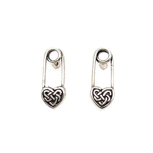 A35 Heart Safety Pin Earrings