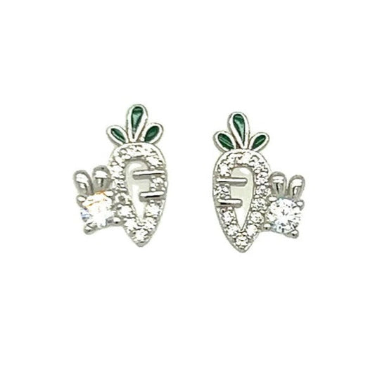 A513 Carrot CZ Post Earrings