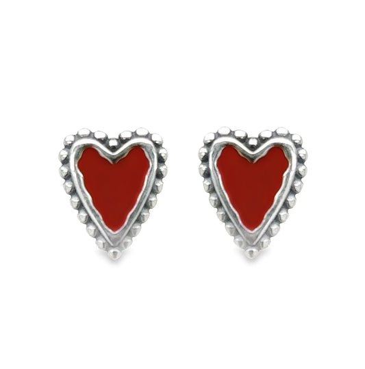 A532 Red Heart Earring