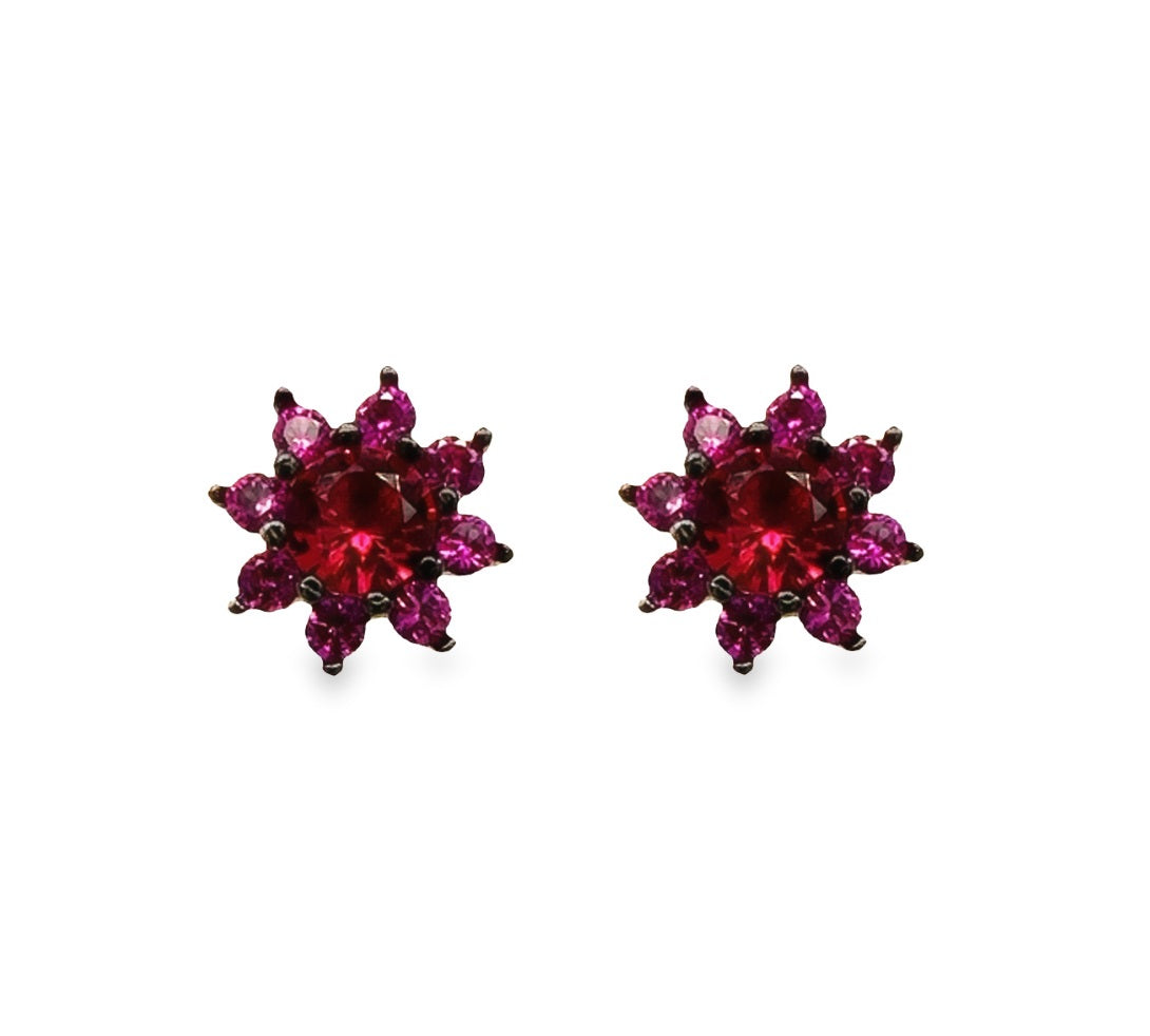 A675 Star Purple Diamond Accent Post Earrings