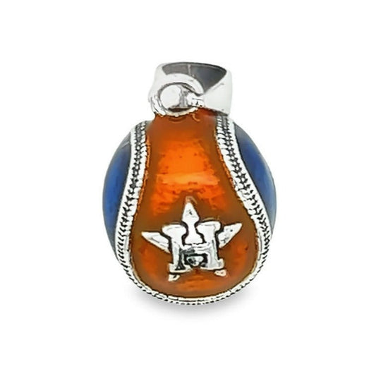 Orange And Blue Baseball Pendant