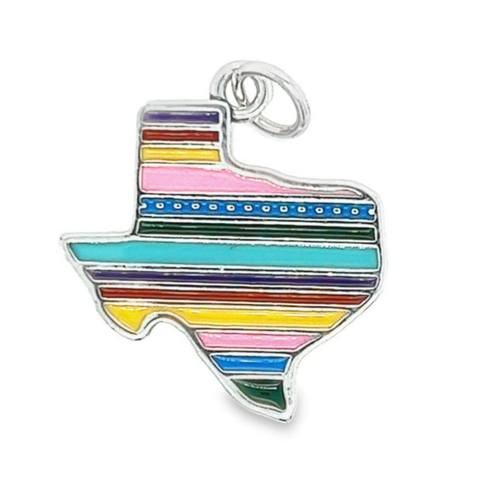 Colorful Texas Map Pendant