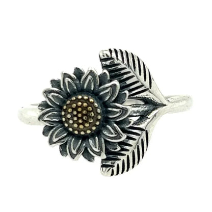 R498 Vintage Sunflower Ring