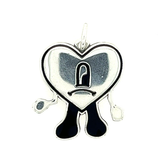 D1165 Black Badheart Pendant