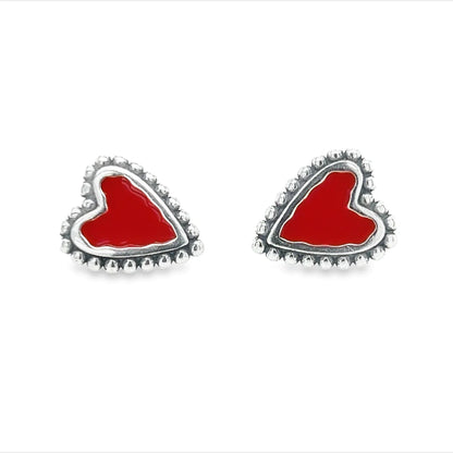 A532 Red Heart Earring