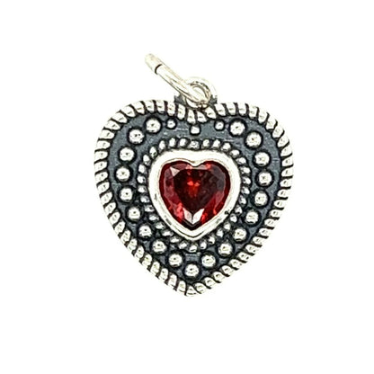 Vintage Red Heart Pendant