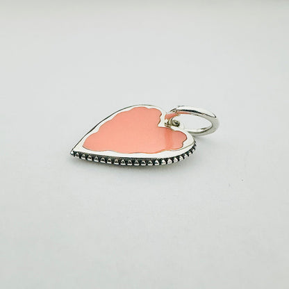 Cream Pink Heart Pendant Mini