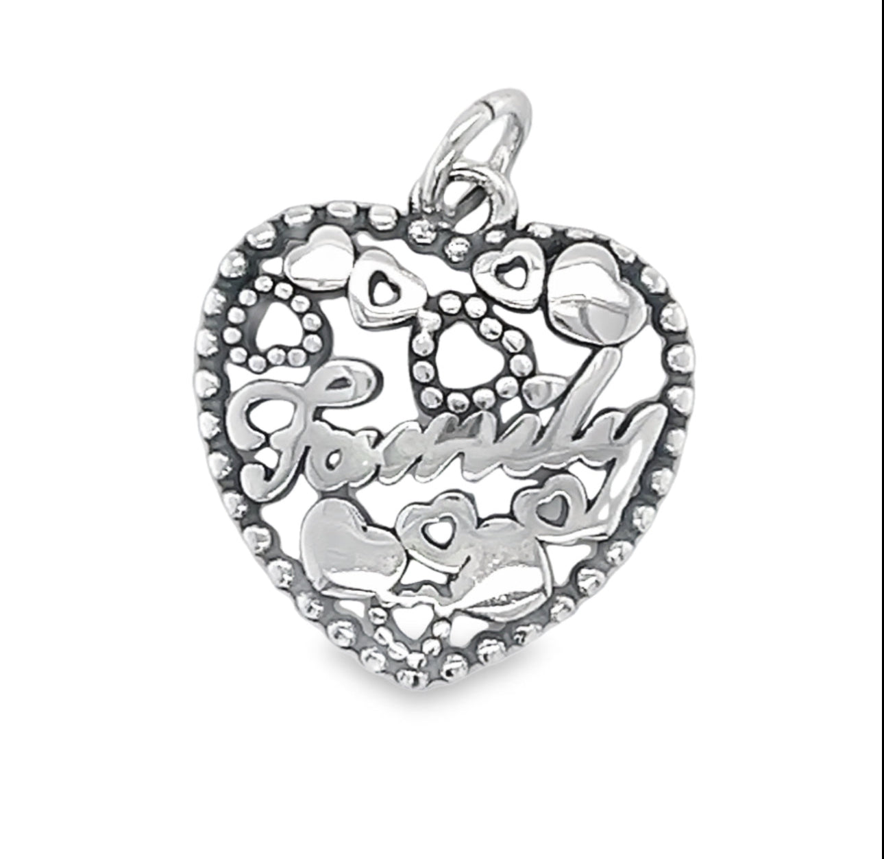 D474 Family Heart Pendant Heart