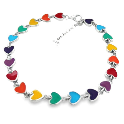 Multicolor Heart Bracelet