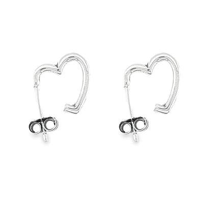 Small Heart shaped hoops