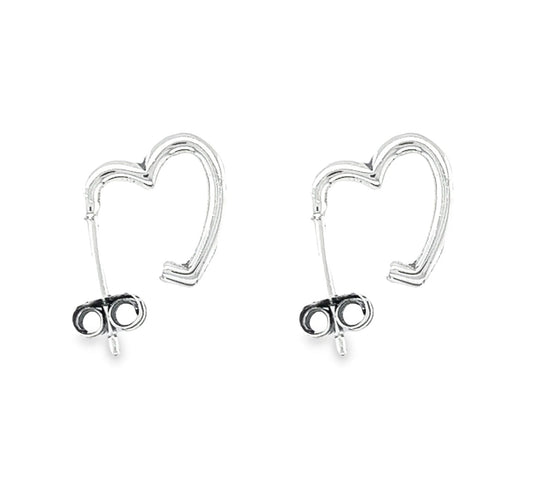 Small Heart shaped hoops