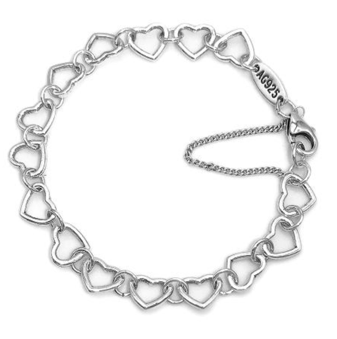 Heart Link Charm Bracelet