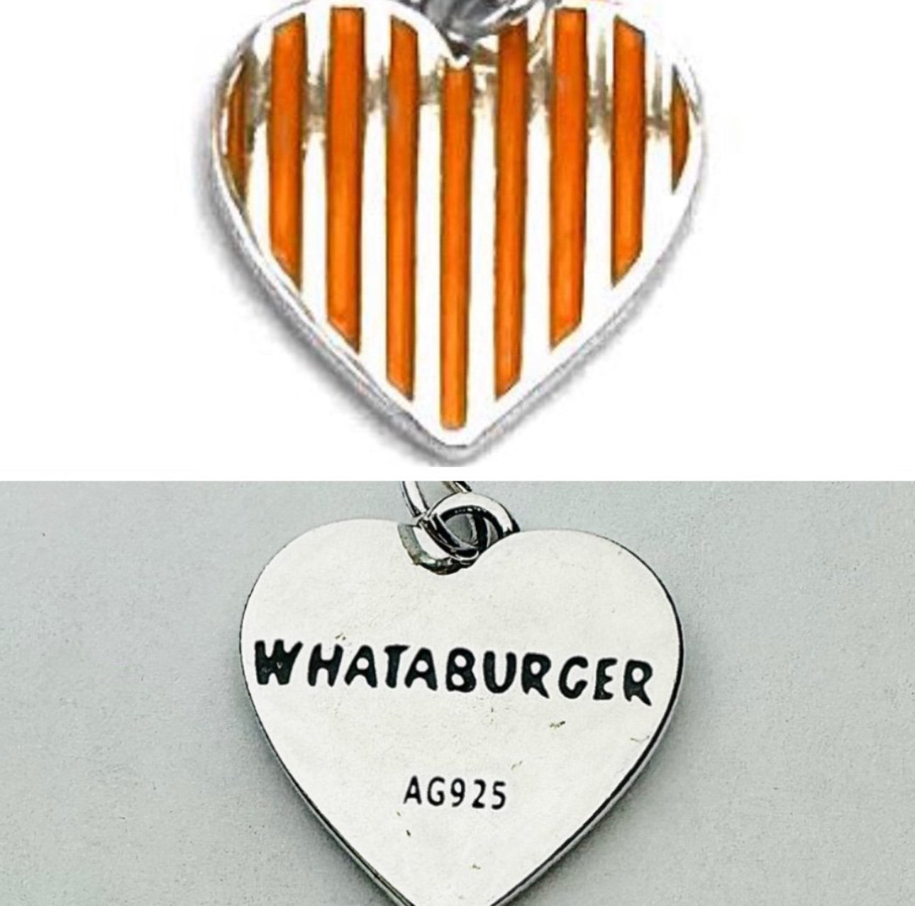 Orange Restaurant Heart Pendant