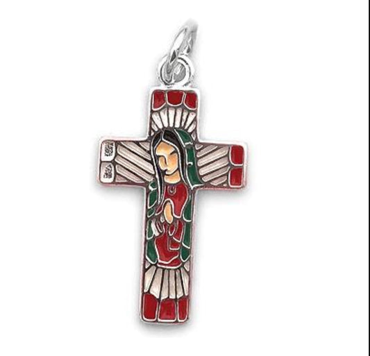 D1769 Cross Guadalupe Pendant