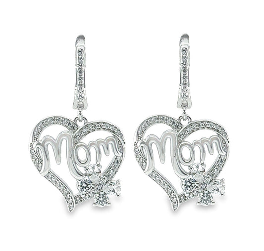 P478 Heart Mom Earring