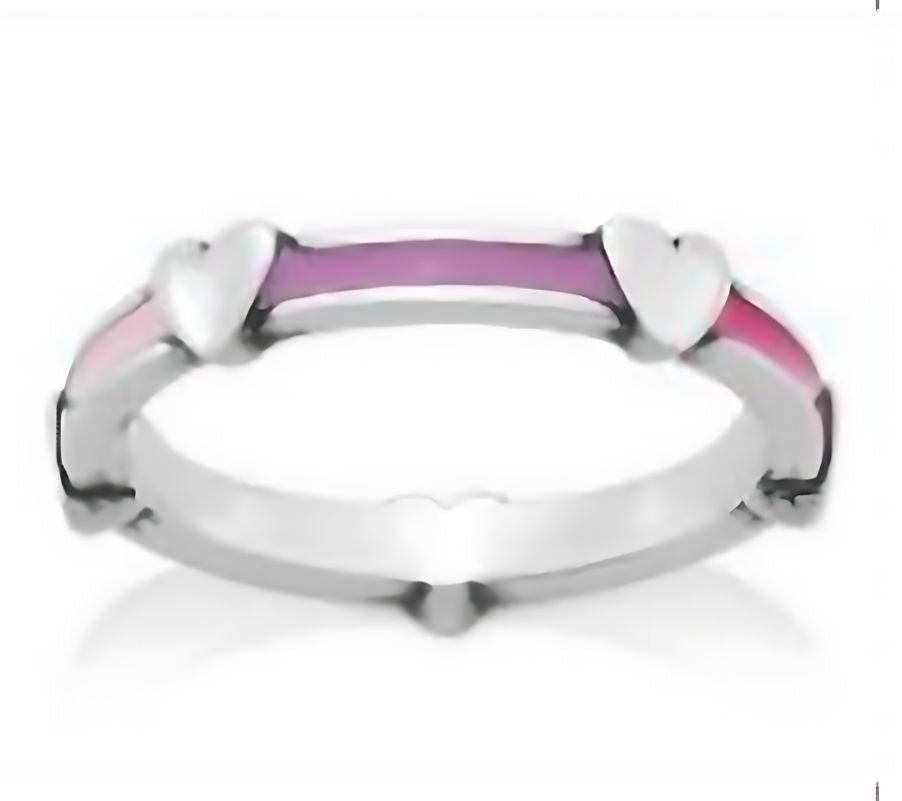 Pink Colorful Heart Ring