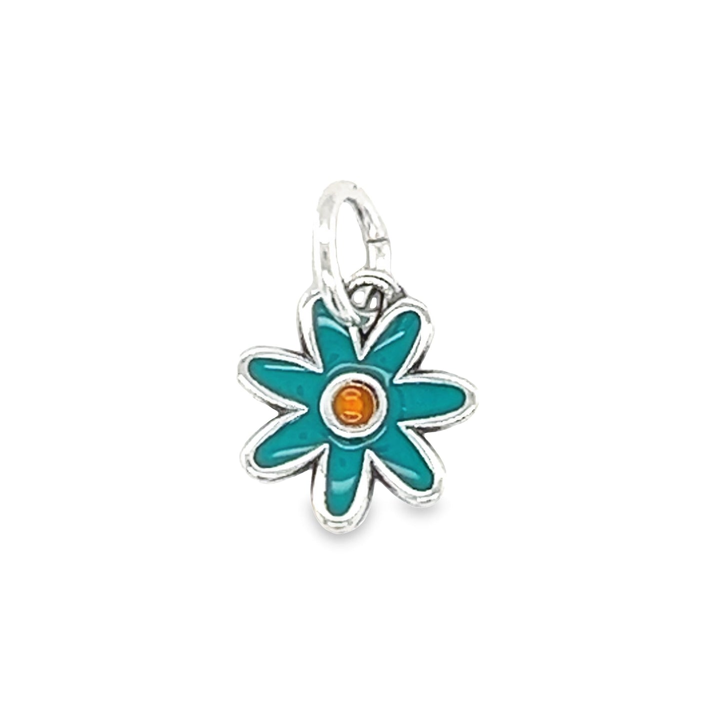 Light Blue Mini Flower Pendant