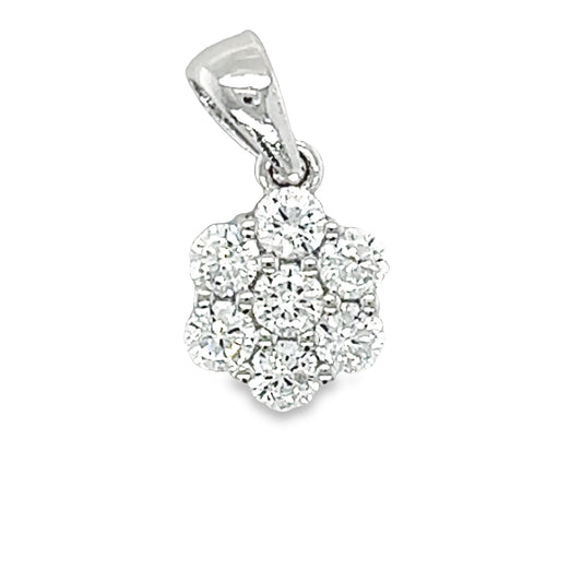 D1634 CZ Flower Pendant