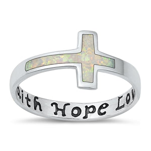 Opal Cross Ring