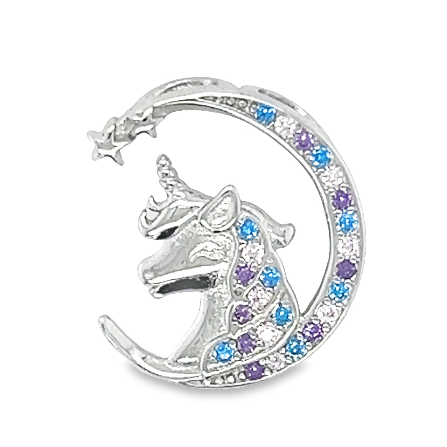 D1643 Unicorn Moon Pendent