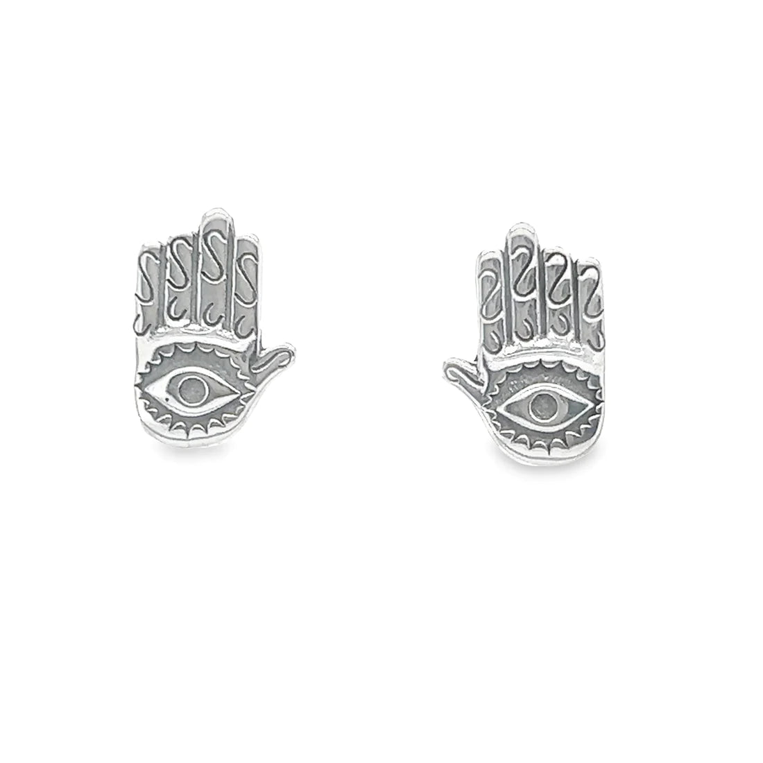 A739 Hand Eye Earrings