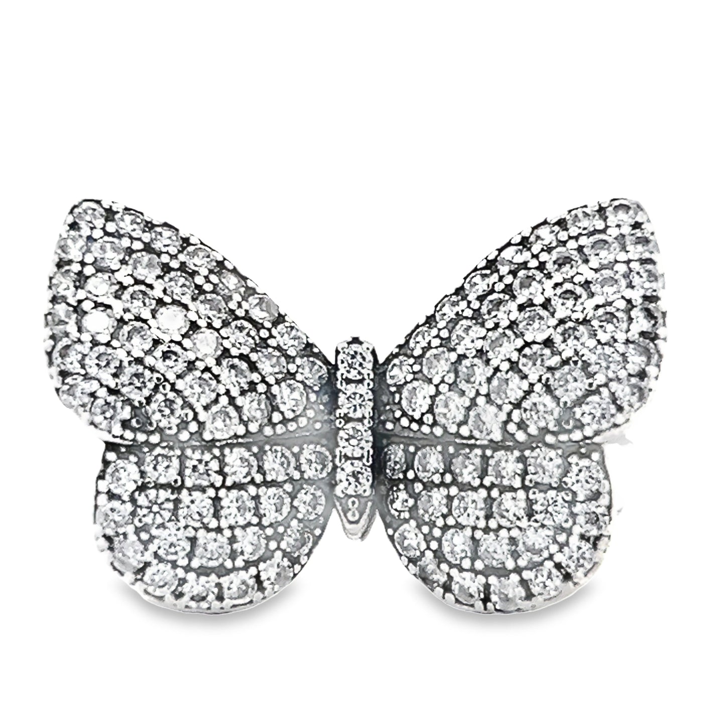 R327 Butterfly CZ Pave Ring