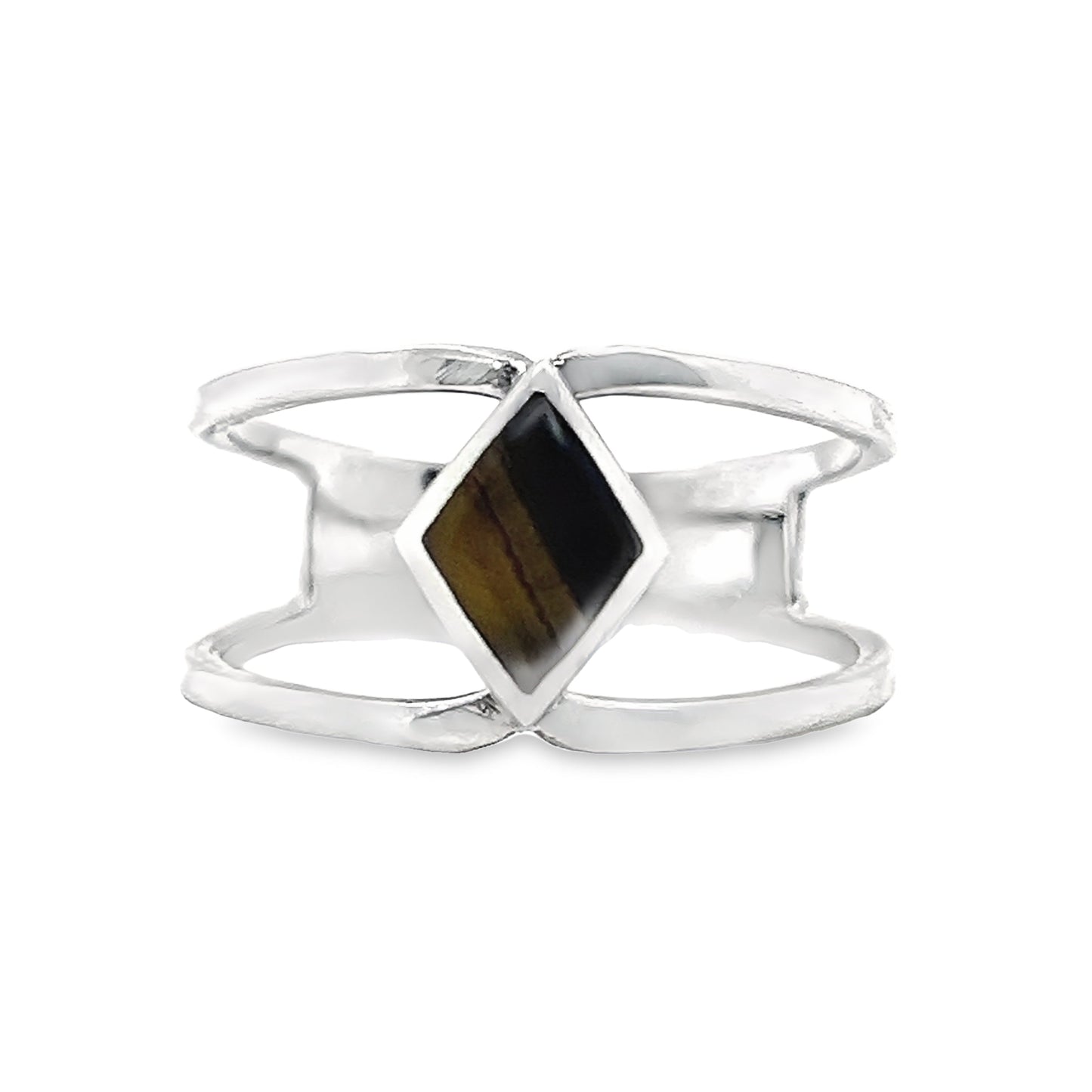 R237 Brown Rhombus Ring