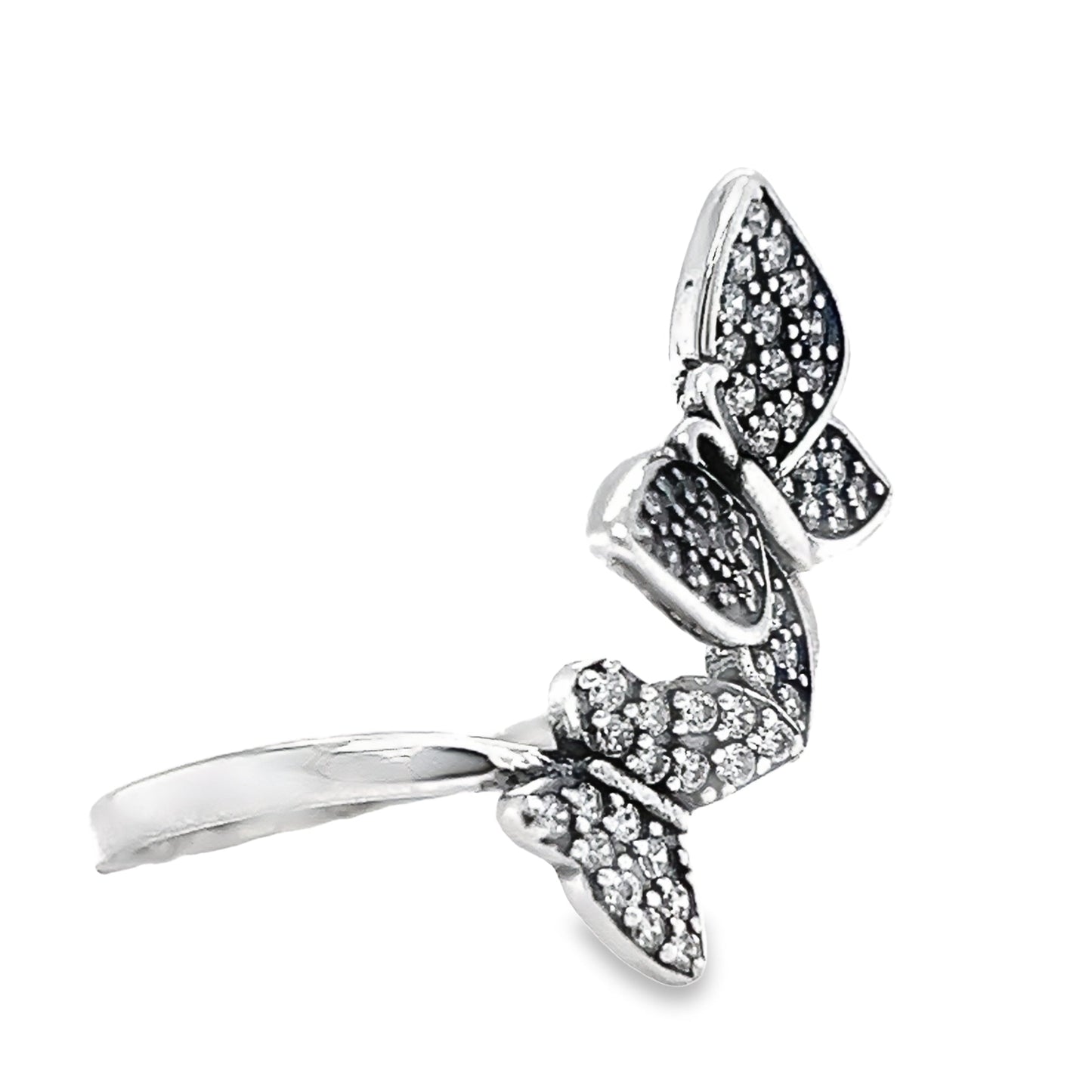 R326 Butterfly CZ Pave Ring